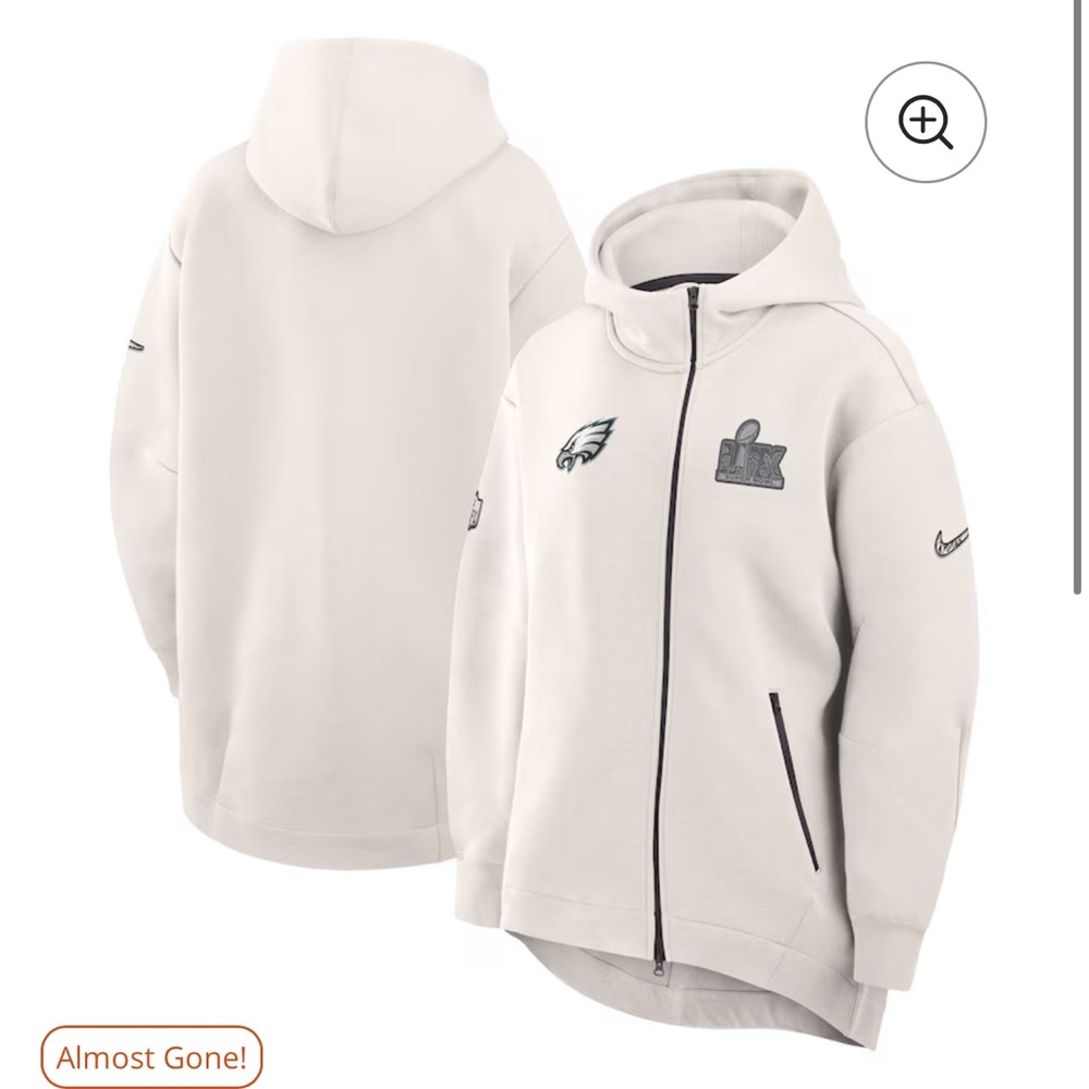 Philadelphia Eagles Nike Women's Super Bowl LIX Tech Fleece Full-Zip